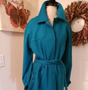 NINE WEST TEAL PEA COAT